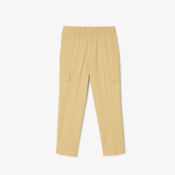 Vetements Garcon | LACOSTE Pantalon Cargo En Gabardine Legere De Coton