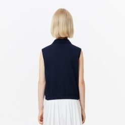 Vetements Fille | LACOSTE Polo Sans Manche Fille Lacoste En Mini Pique De Coton