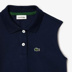 Vetements Fille | LACOSTE Polo Sans Manche Fille Lacoste En Mini Pique De Coton