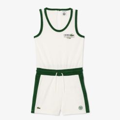 Vetements De Sport | LACOSTE Combishort En Maille Eponge Edition Roland Garros