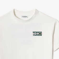 Vetements Fille | LACOSTE T-Shirt Imprime Face Et Dos En Coton