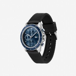 Montres | LACOSTE Montre Chrono Neoheritage Silicone Noir