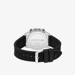 Montres | LACOSTE Montre Chrono Neoheritage Silicone Noir