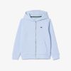 Vetements Fille | LACOSTE Sweatshirt Zippe A Capuche Enfant Lacoste Avec Poche Kangourou