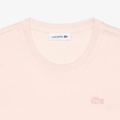 T-Shirts | LACOSTE T-Shirt A Col Rond Et Manches Trois-Quarts En Coton Uni