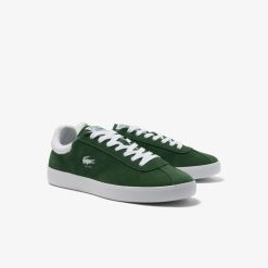 Sneakers | LACOSTE Sneakers Baseshot Homme En Cuir Velours