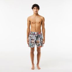 Maillots De Bain | LACOSTE Short De Bain Imprime 70'S