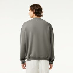 Sweatshirts | LACOSTE Sweatshirt Brode Oversize En Coton