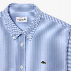 Chemises | LACOSTE Chemise Regular Fit En Coton Premium A Carreaux