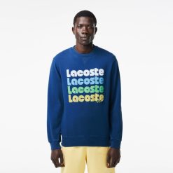 Sweatshirts | LACOSTE Sweatshirt Jogger Effet Delave Imprime Degrade