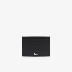 Portefeuilles & Petite Maroquinerie | LACOSTE Porte-Cartes Unie Fg En Cuir