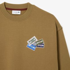 Sweatshirts | LACOSTE Sweatshirt Jogger Loose Fit En Coton Avec Badges