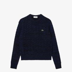 Pullovers | LACOSTE Pull A Torsades Moulinees En Laine Et Coton