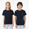 Vetements Fille | LACOSTE T-Shirt Uni En Jersey De Coton