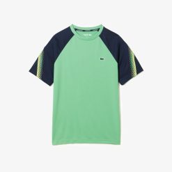 Vetements De Sport | LACOSTE T-Shirt Homme Lacoste Tennis Regular Fit Bandes Siglees