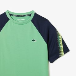 Vetements De Sport | LACOSTE T-Shirt Homme Lacoste Tennis Regular Fit Bandes Siglees