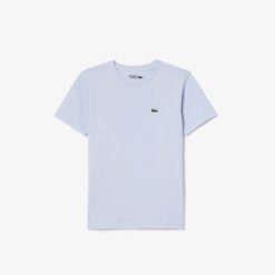 Vetements Garcon | LACOSTE T-Shirt Garcon Lacoste Sport En Coton Melange Respirant Uni