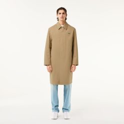 Manteaux & Vestes | LACOSTE Trench Leger Deperlant En Twill De Coton