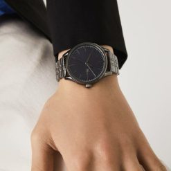 Montres | LACOSTE Montre Homme 3 Aiguilles Vienna En Acier Noir Lacoste