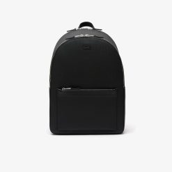 Sacs A Dos | LACOSTE Sac A Dos Chantaco En Cuir Pique Embosse Mat