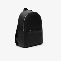 Sacs A Dos | LACOSTE Sac A Dos Chantaco En Cuir Pique Embosse Mat