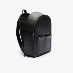 Sacs A Dos | LACOSTE Sac A Dos Chantaco En Cuir Pique Embosse Mat