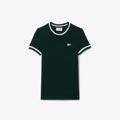 T-Shirts | LACOSTE T-Shirt En Mini Pique Extensible Fabrique En France