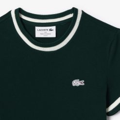 T-Shirts | LACOSTE T-Shirt En Mini Pique Extensible Fabrique En France