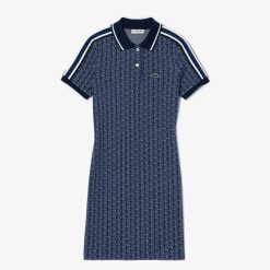 Robes & Jupes | LACOSTE Robe Slim Fit Monogramme En Jacquard