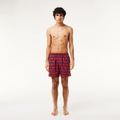 Maillots De Bain | LACOSTE Short De Bain Mi-Long Avec Imprime Robert George