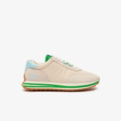 Sneakers | LACOSTE Sneakers L-Spin Femme En Cuir Et Textile