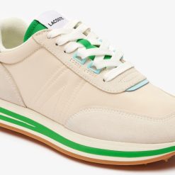 Sneakers | LACOSTE Sneakers L-Spin Femme En Cuir Et Textile