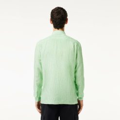 Chemises | LACOSTE Chemise Rayee Regular Fit En Lin