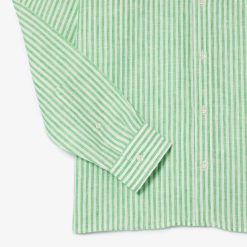 Chemises | LACOSTE Chemise Rayee Regular Fit En Lin