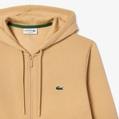 Sweatshirts | LACOSTE Sweatshirt Jogger Zippe Homme En Molleton Lacoste Avec Poche Kangourou