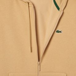 Sweatshirts | LACOSTE Sweatshirt Jogger Zippe Homme En Molleton Lacoste Avec Poche Kangourou