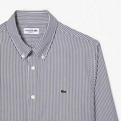 Chemises | LACOSTE Chemise Regular Fit En Coton A Rayures