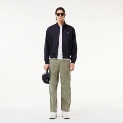 Manteaux & Vestes | LACOSTE Blouson Harrington En Twill De Coton Deperlant