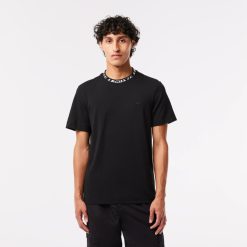 T-Shirts | LACOSTE T-Shirt Homme Regular Fit Marquage Sur Le Col Lacoste