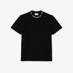 T-Shirts | LACOSTE T-Shirt Homme Regular Fit Marquage Sur Le Col Lacoste