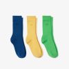 Chaussettes | LACOSTE Lot De 3 Paires De Chaussettes Unies Lacoste En Coton Biologique