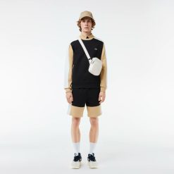 Pantalons & Shorts | LACOSTE Short Jogger Regular Fit Color-Block En Molleton Gratte