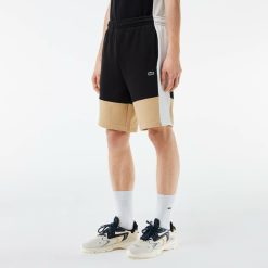 Pantalons & Shorts | LACOSTE Short Jogger Regular Fit Color-Block En Molleton Gratte