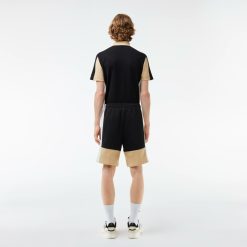 Pantalons & Shorts | LACOSTE Short Jogger Regular Fit Color-Block En Molleton Gratte