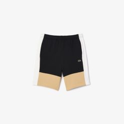 Pantalons & Shorts | LACOSTE Short Jogger Regular Fit Color-Block En Molleton Gratte