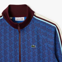 Sweatshirts | LACOSTE Sweatshirt Zippe Paris Col Montant Jacquard Monogramme