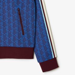 Sweatshirts | LACOSTE Sweatshirt Zippe Paris Col Montant Jacquard Monogramme