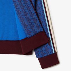 Sweatshirts | LACOSTE Sweatshirt Zippe Paris Col Montant Jacquard Monogramme