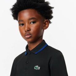 Vetements Garcon | LACOSTE Polo Tennis Raye En Pique Ultra-Dry