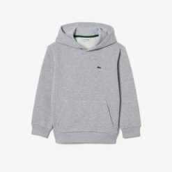 Vetements Fille | LACOSTE Sweatshirt A Capuche Enfant En Molleton De Coton Biologique